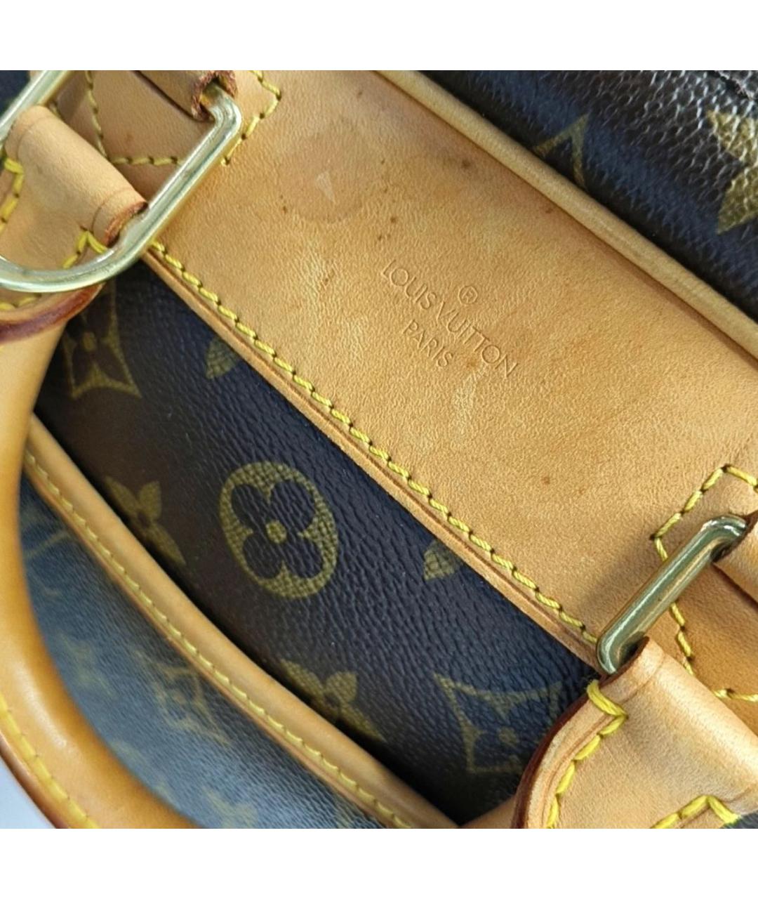 LOUIS VUITTON Коричневая кожаная сумка с короткими ручками, фото 6