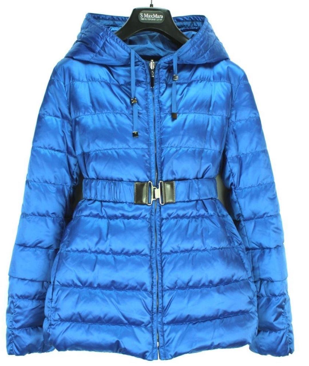 'S MAX MARA Синяя полиэстеровая куртка, фото 6