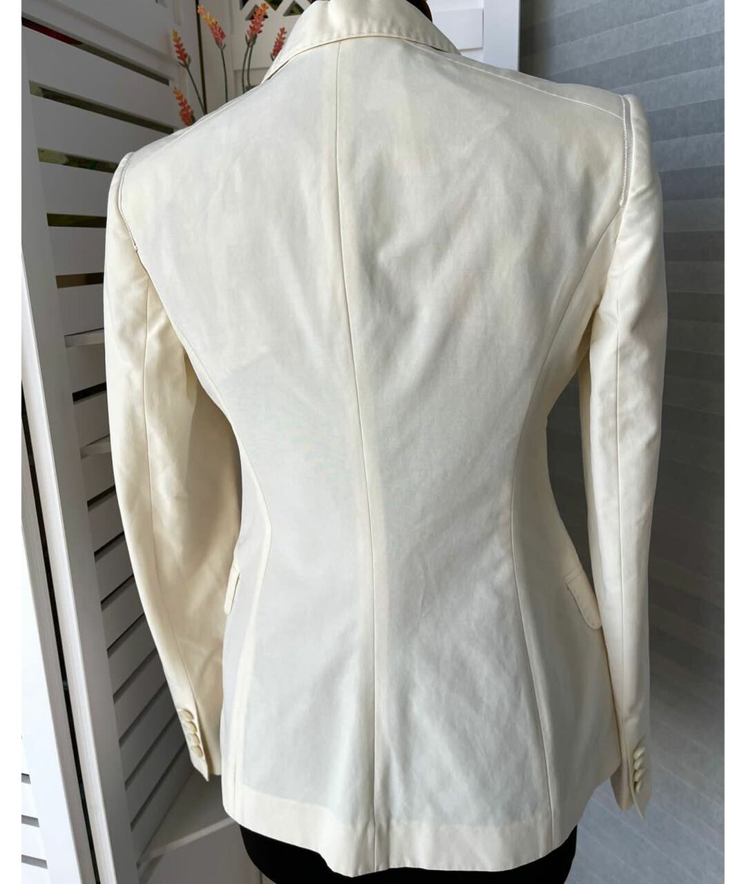 SALVATORE FERRAGAMO Белый хлопковый жакет/пиджак, фото 2
