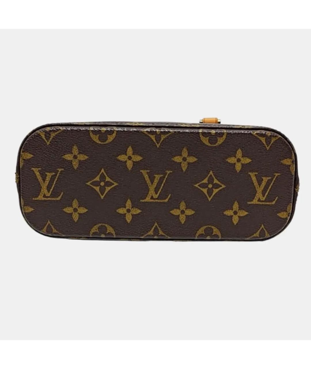 LOUIS VUITTON Коричневая кожаная сумка с короткими ручками, фото 5