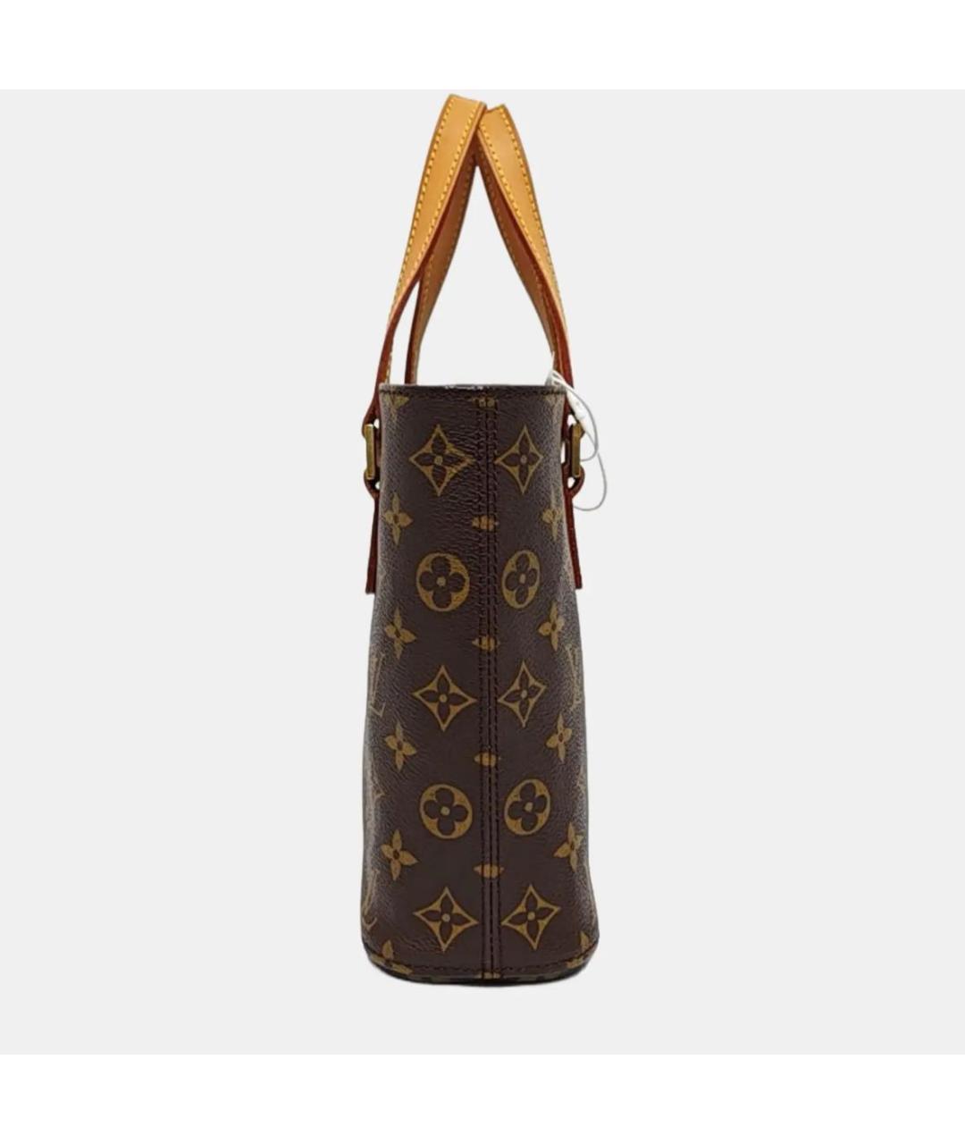LOUIS VUITTON Коричневая кожаная сумка с короткими ручками, фото 2