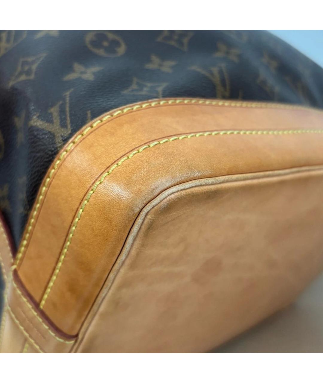 LOUIS VUITTON Коричневая кожаная сумка тоут, фото 7