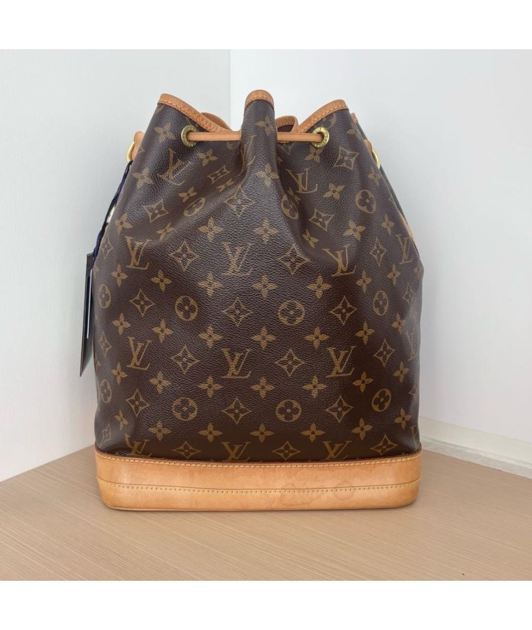 LOUIS VUITTON Коричневая кожаная сумка тоут, фото 2