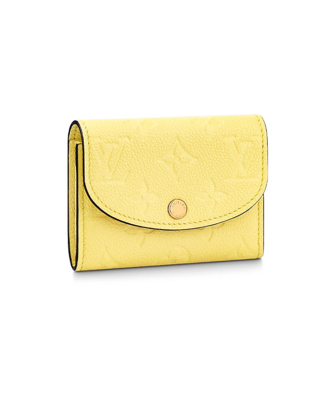 LOUIS VUITTON Желтый кожаный кошелек, фото 1