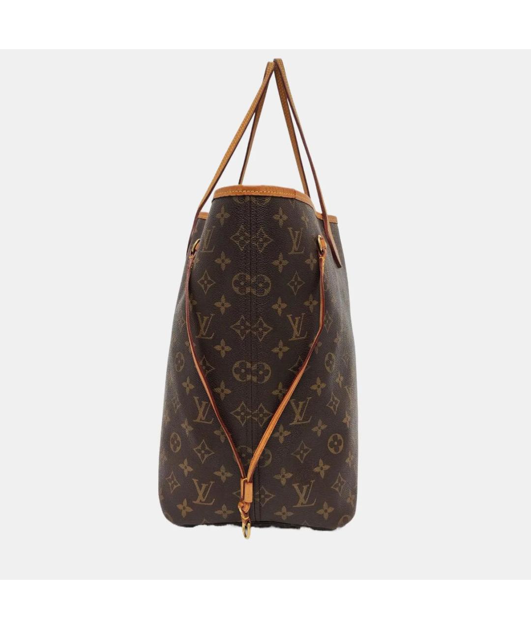 LOUIS VUITTON Коричневая кожаная сумка тоут, фото 3