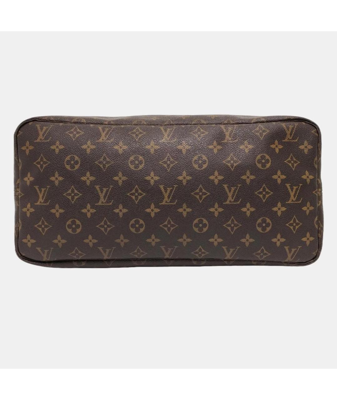 LOUIS VUITTON Коричневая кожаная сумка тоут, фото 5