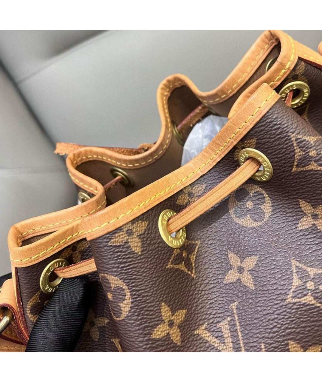 LOUIS VUITTON Коричневая сумка тоут, фото 7