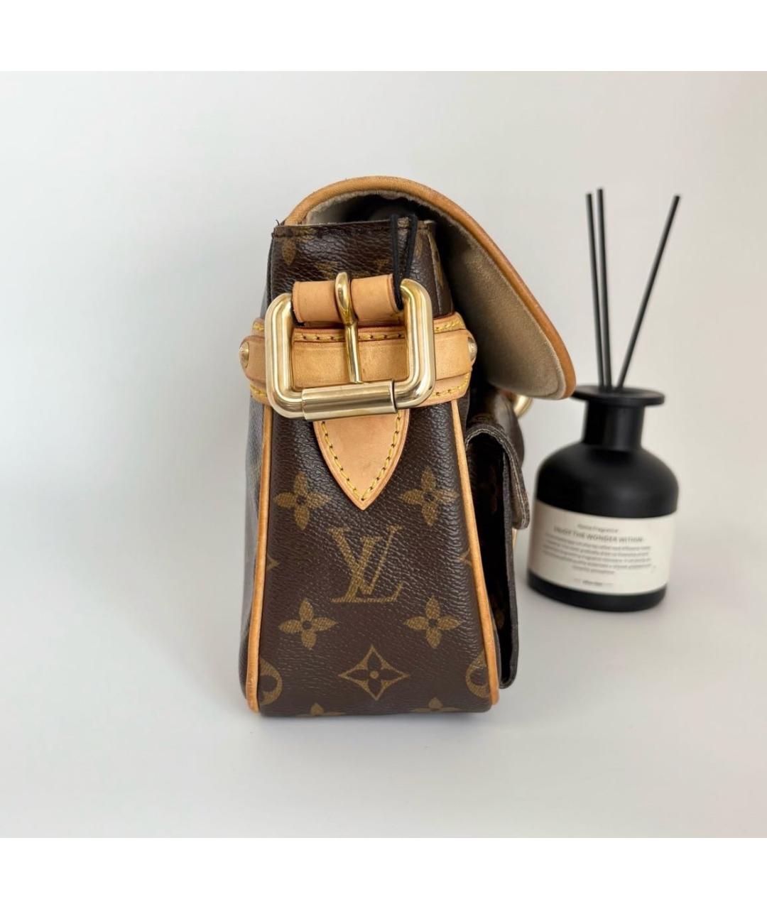 LOUIS VUITTON Коричневая кожаная сумка через плечо, фото 2
