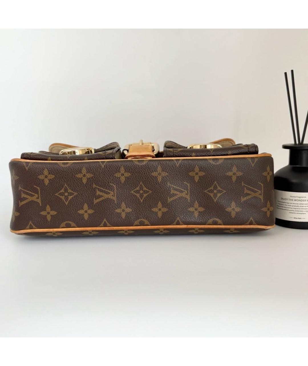 LOUIS VUITTON Коричневая кожаная сумка через плечо, фото 4