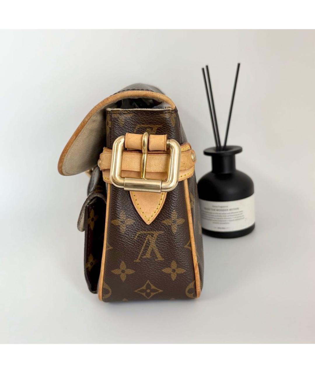 LOUIS VUITTON Коричневая кожаная сумка через плечо, фото 3
