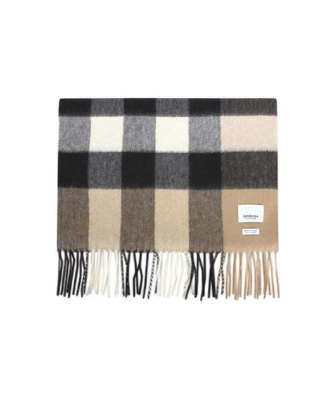 BURBERRY Бежевый кашемировый шарф, фото 4