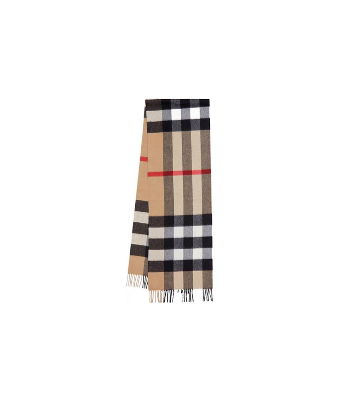 BURBERRY Бежевый кашемировый шарф, фото 1