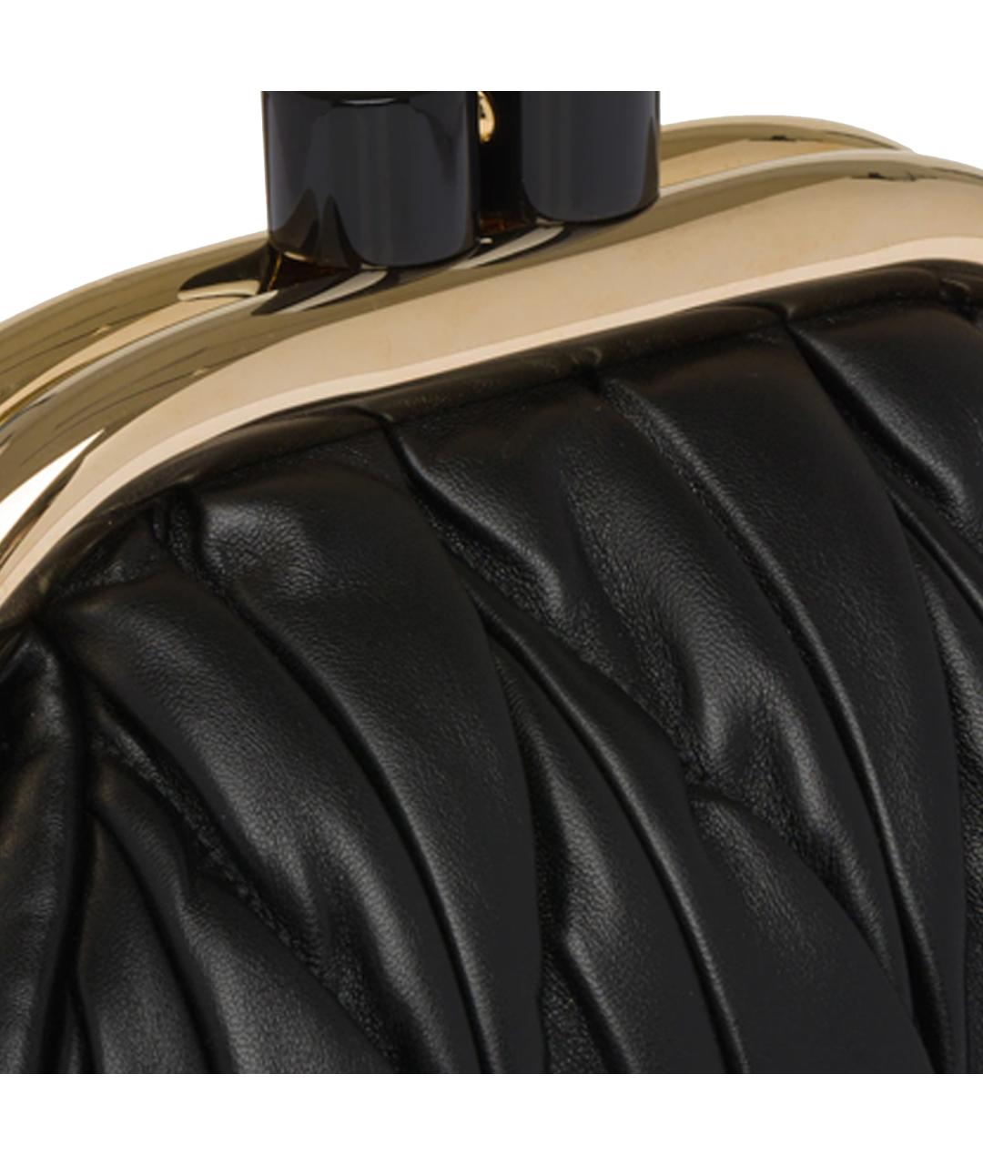 MIU MIU Черная кожаная сумка через плечо, фото 4