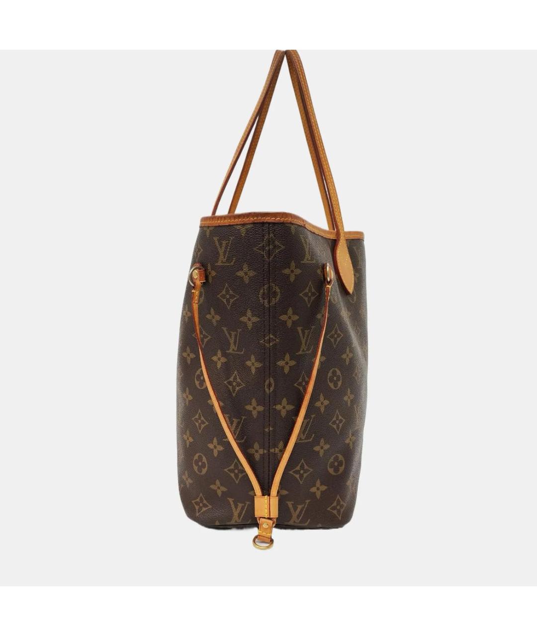 LOUIS VUITTON Коричневая кожаная сумка тоут, фото 3