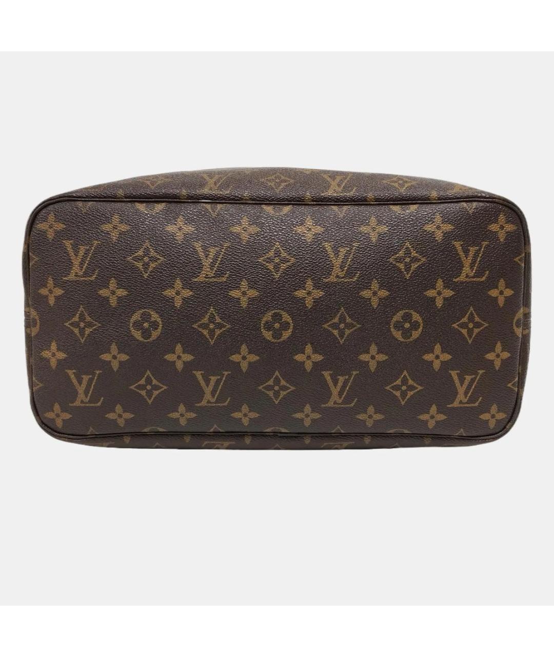LOUIS VUITTON Коричневая кожаная сумка тоут, фото 4
