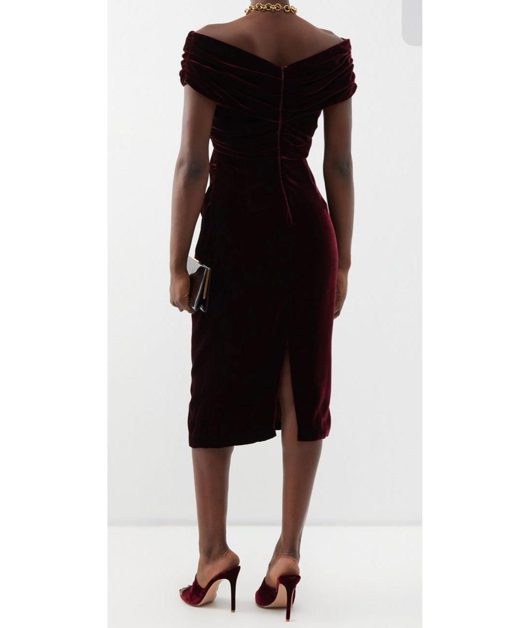 TOM FORD Бордовое бархатное коктейльное платье, фото 3