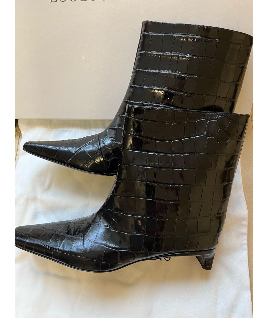 LOULOU STUDIO Черные кожаные ботильоны, фото 7