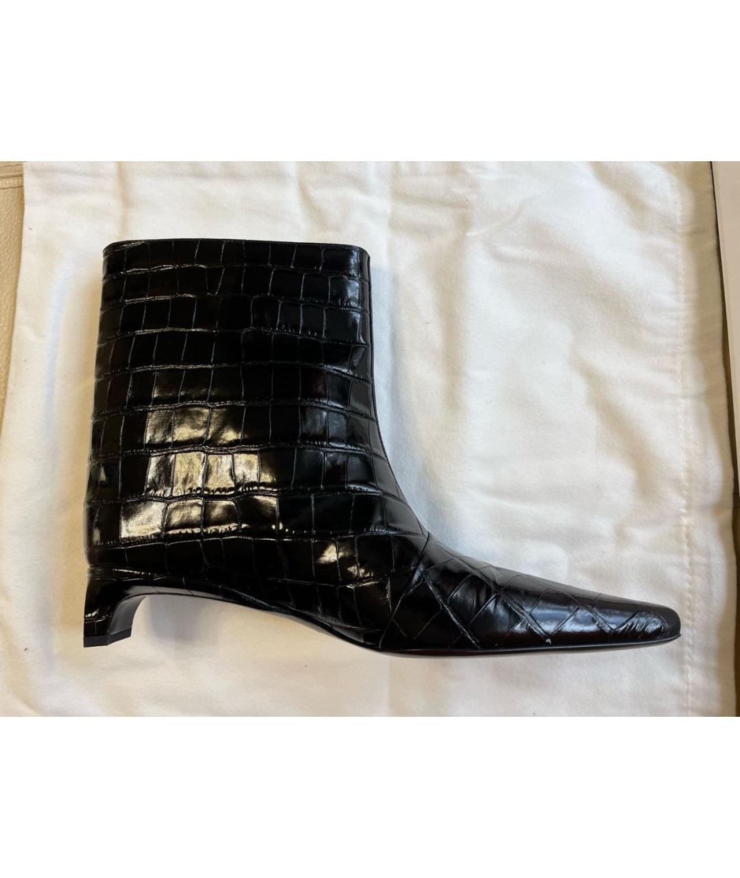 LOULOU STUDIO Черные кожаные ботильоны, фото 5