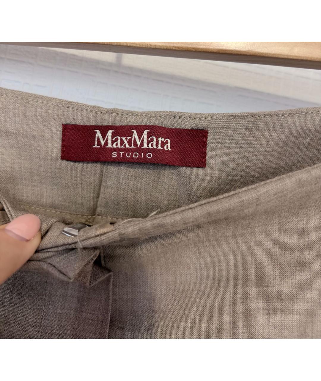 MAX MARA STUDIO Бежевый хлопковый костюм с брюками, фото 8