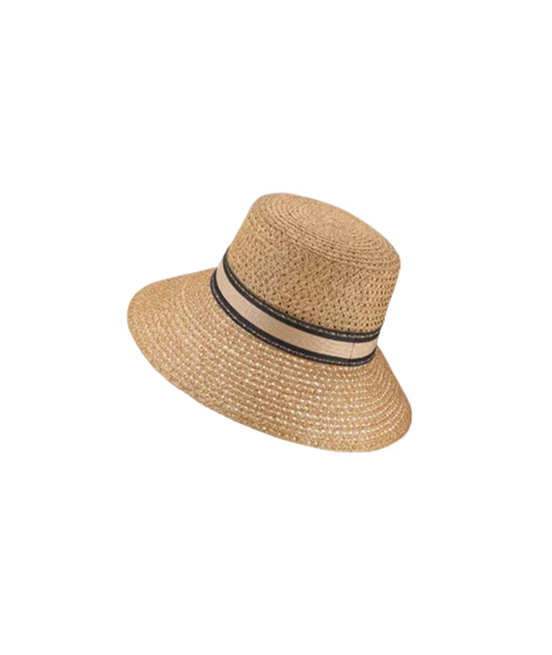 CHRISTIAN DIOR Коричневая хлопковая панама, фото 3