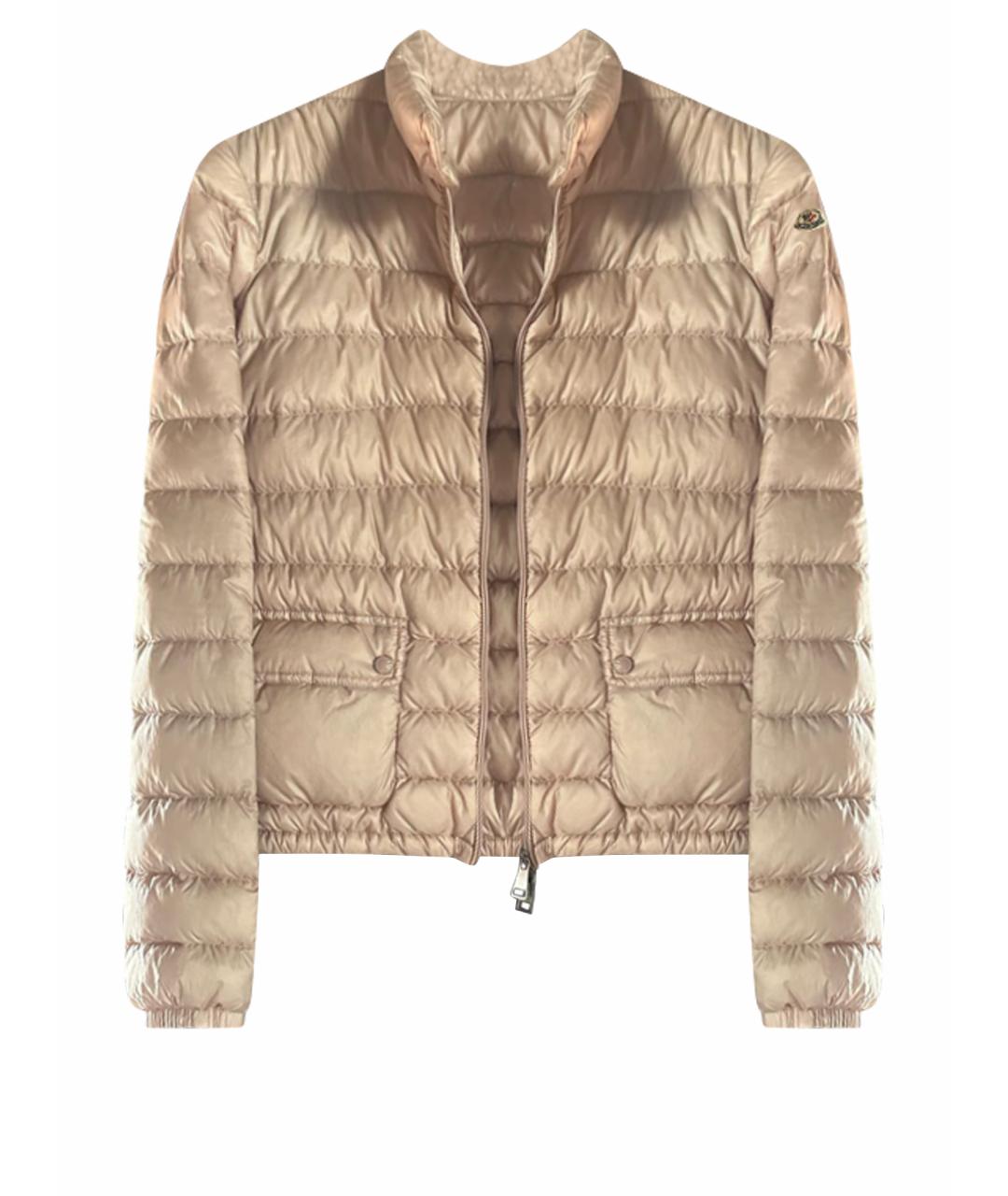 MONCLER Розовая синтетическая куртка, фото 1