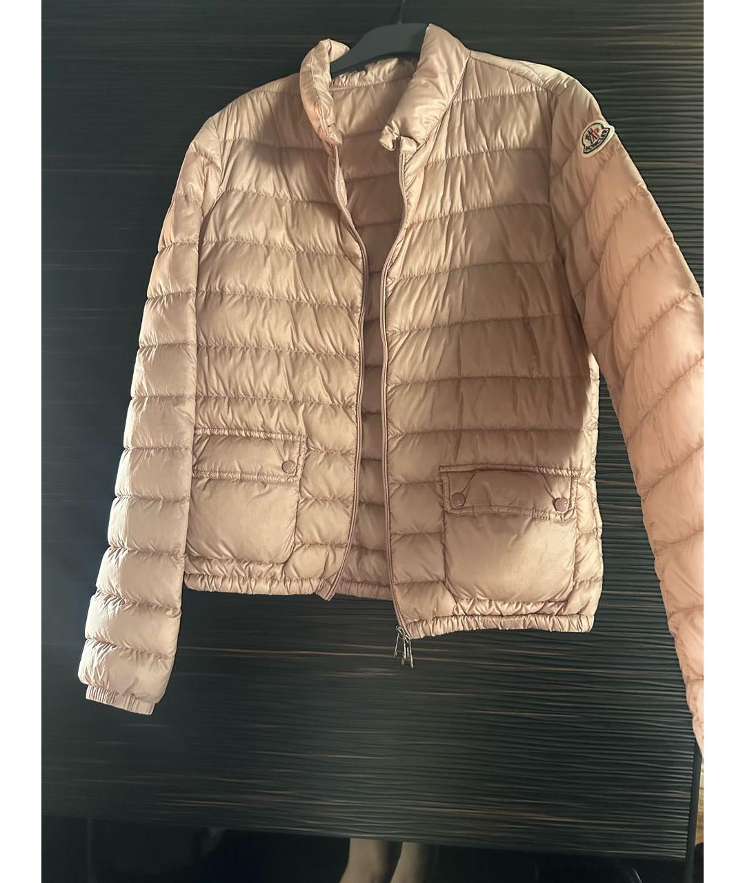 MONCLER Розовая синтетическая куртка, фото 2