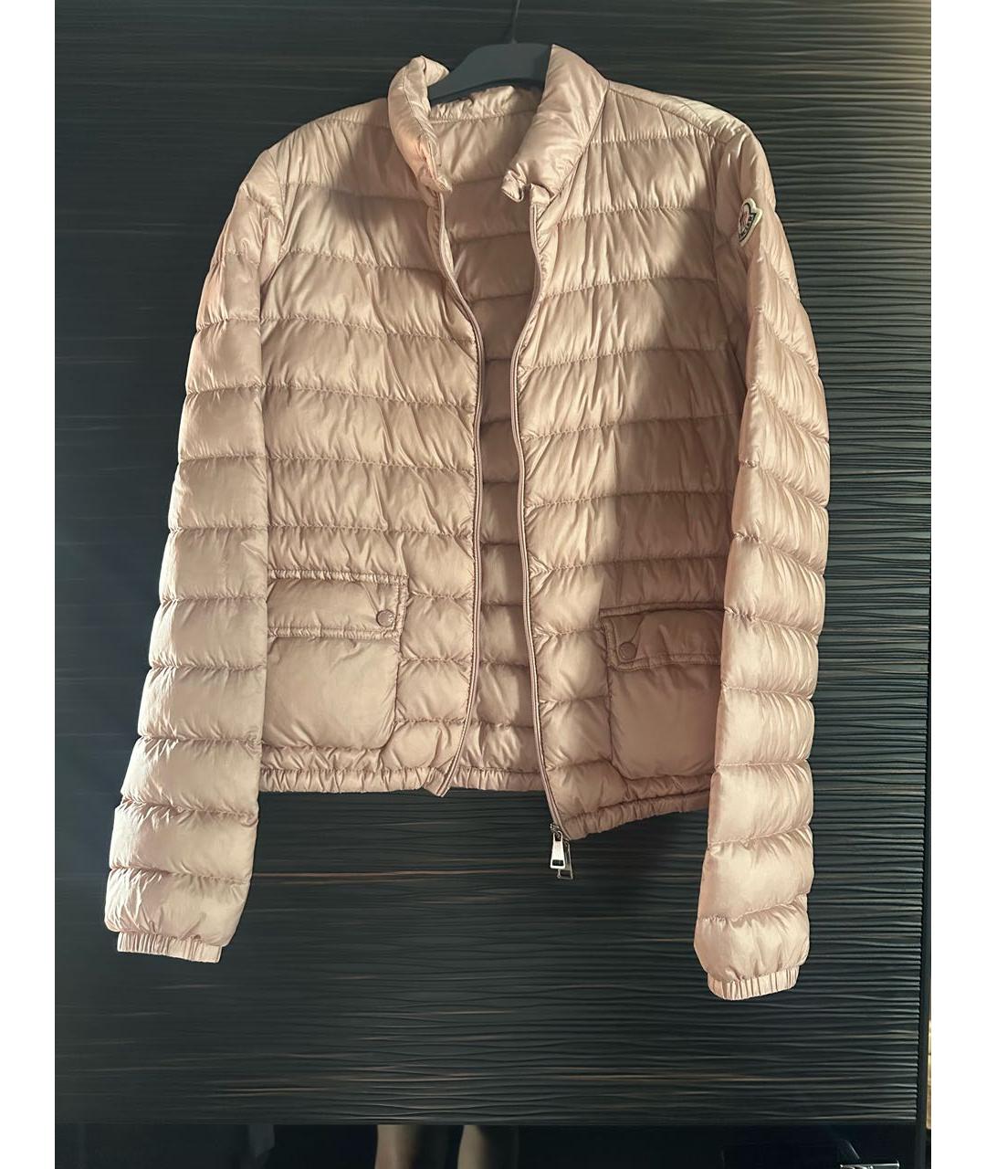 MONCLER Розовая синтетическая куртка, фото 5
