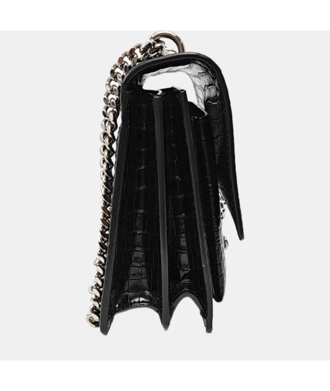 SAINT LAURENT Черная кожаная сумка через плечо, фото 3