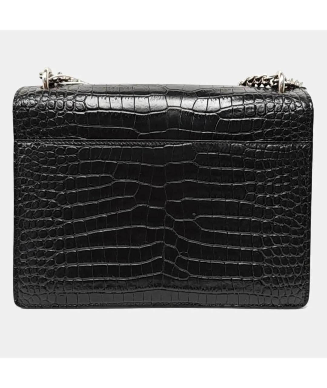 SAINT LAURENT Черная кожаная сумка через плечо, фото 4