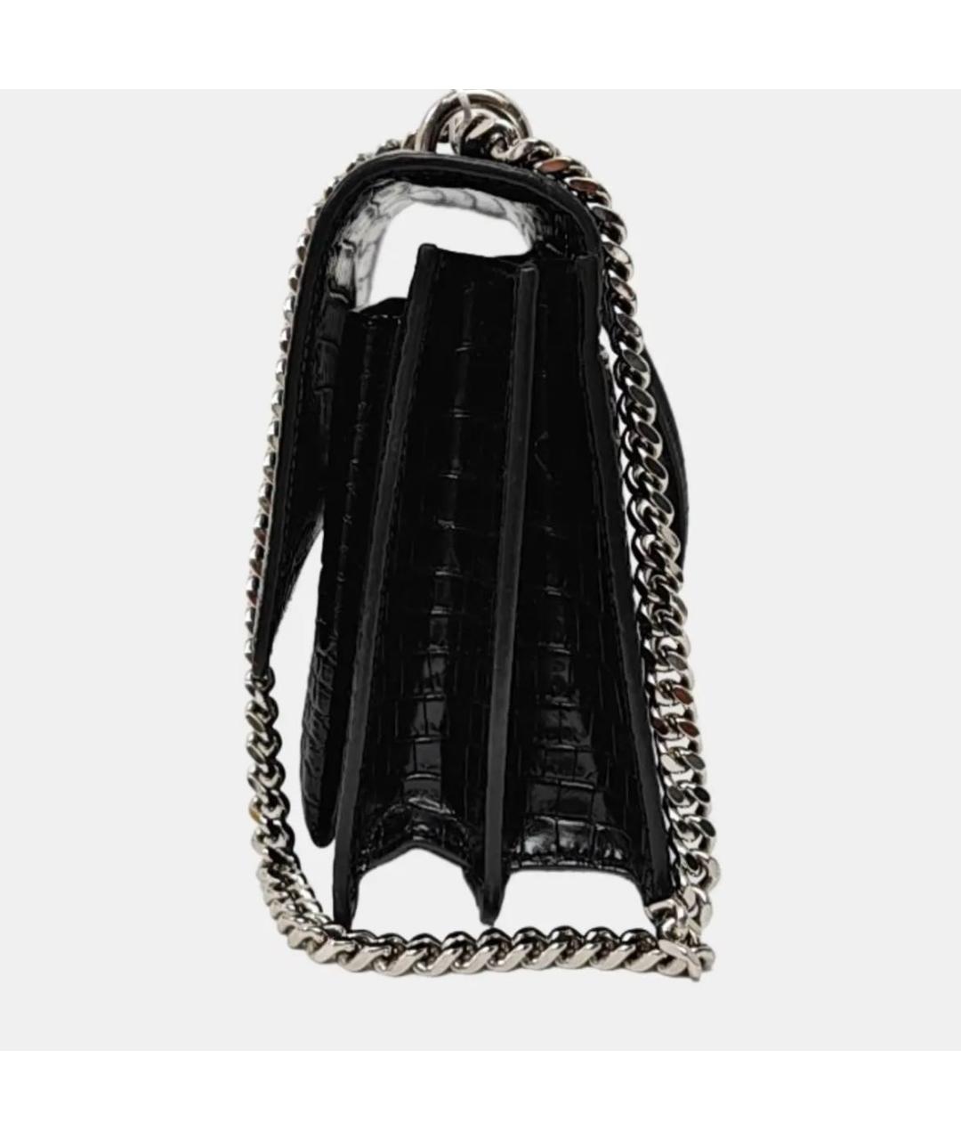 SAINT LAURENT Черная кожаная сумка через плечо, фото 2