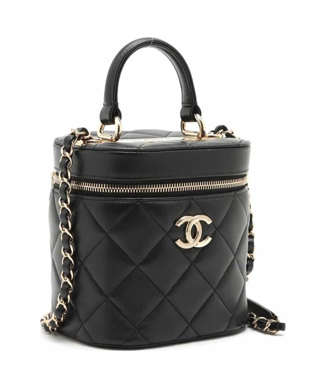 CHANEL Черная кожаная сумка через плечо, фото 2