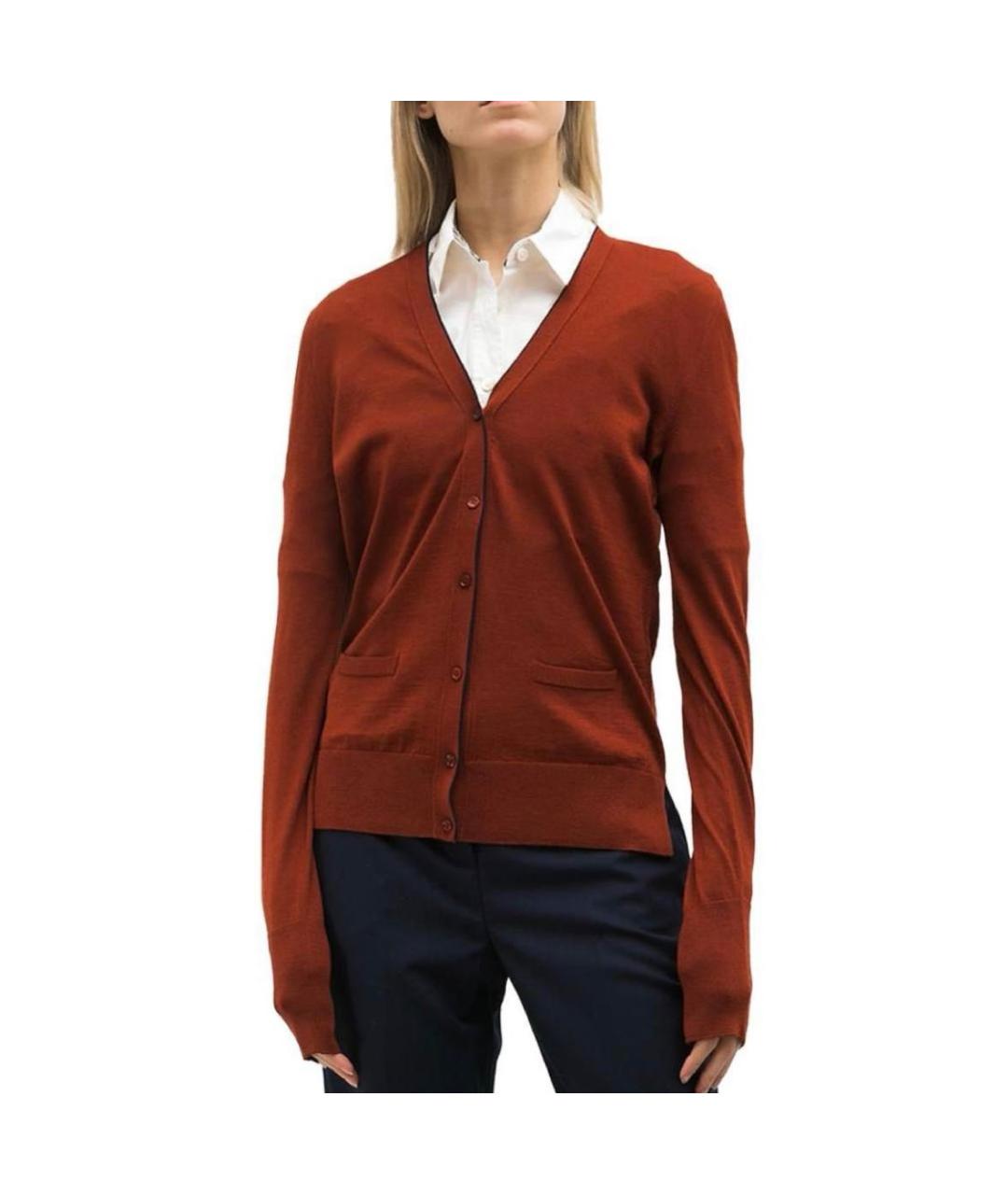 LORO PIANA Коралловый шерстяной кардиган, фото 7