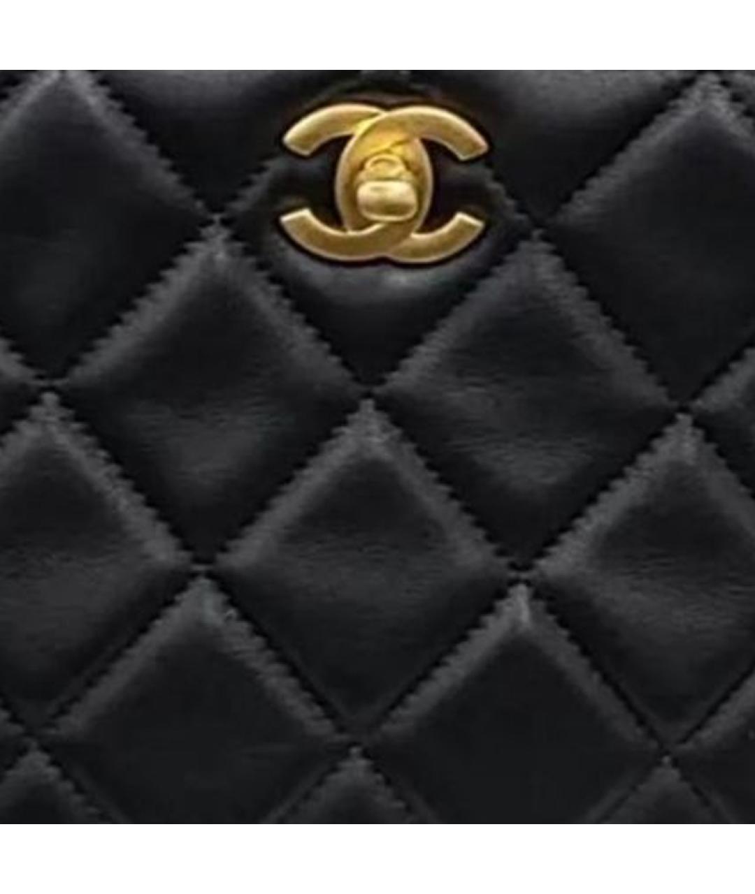 CHANEL Черная кожаная сумка через плечо, фото 2