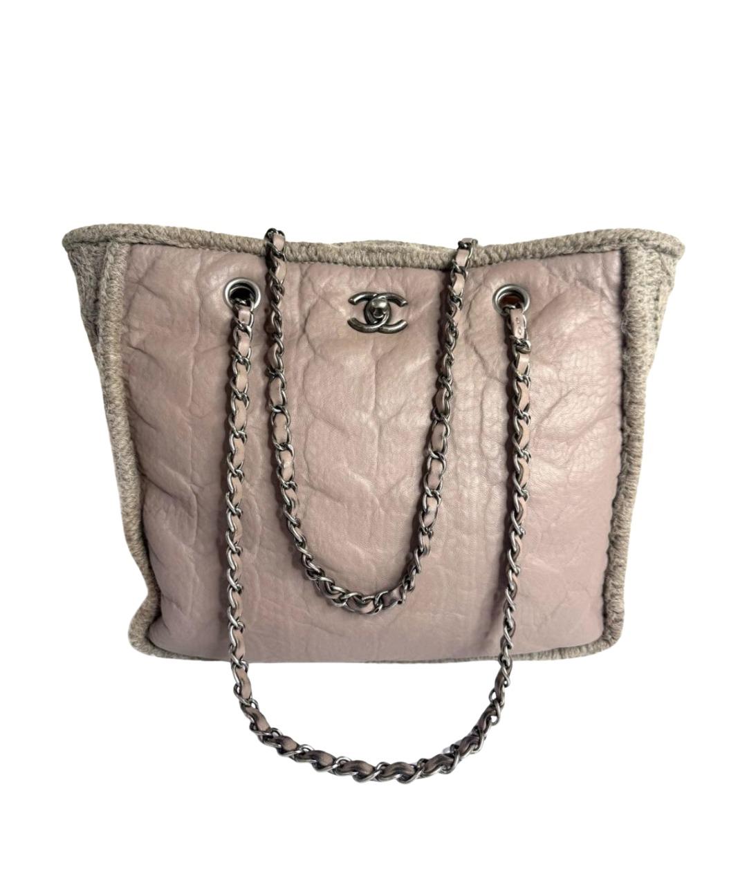 CHANEL Бежевая кожаная сумка тоут, фото 1