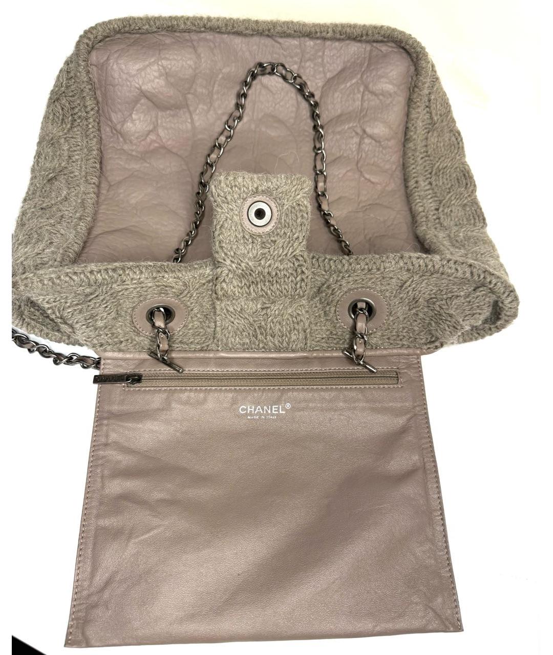 CHANEL Бежевая кожаная сумка тоут, фото 5