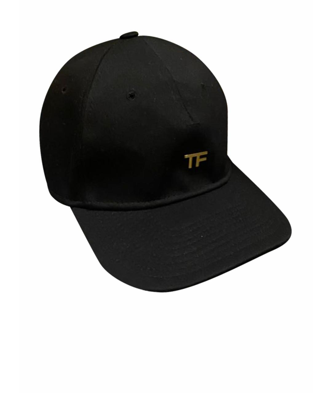 TOM FORD Черная хлопковая кепка, фото 1
