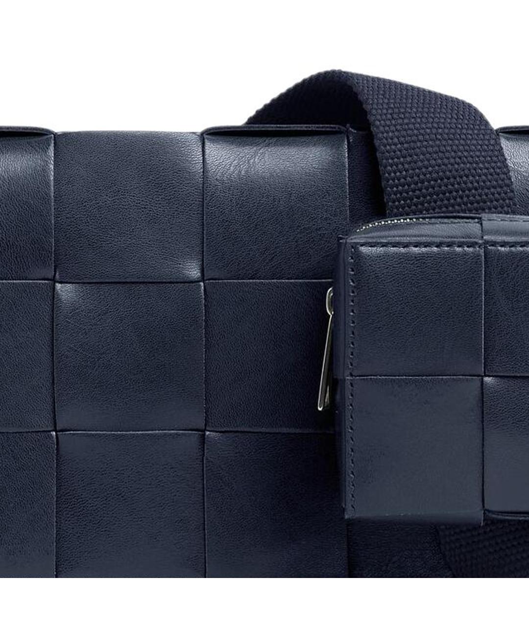 BOTTEGA VENETA Темно-синяя кожаная сумка на плечо, фото 5