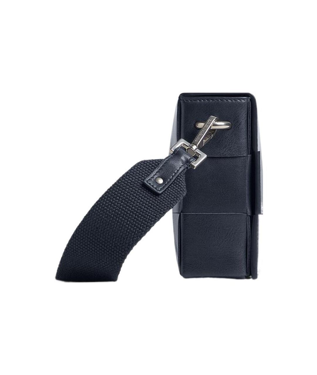 BOTTEGA VENETA Темно-синяя кожаная сумка на плечо, фото 2