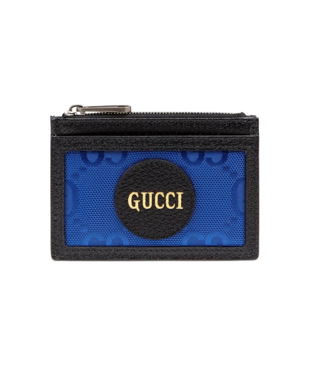 GUCCI Синий кожаный кардхолдер, фото 1