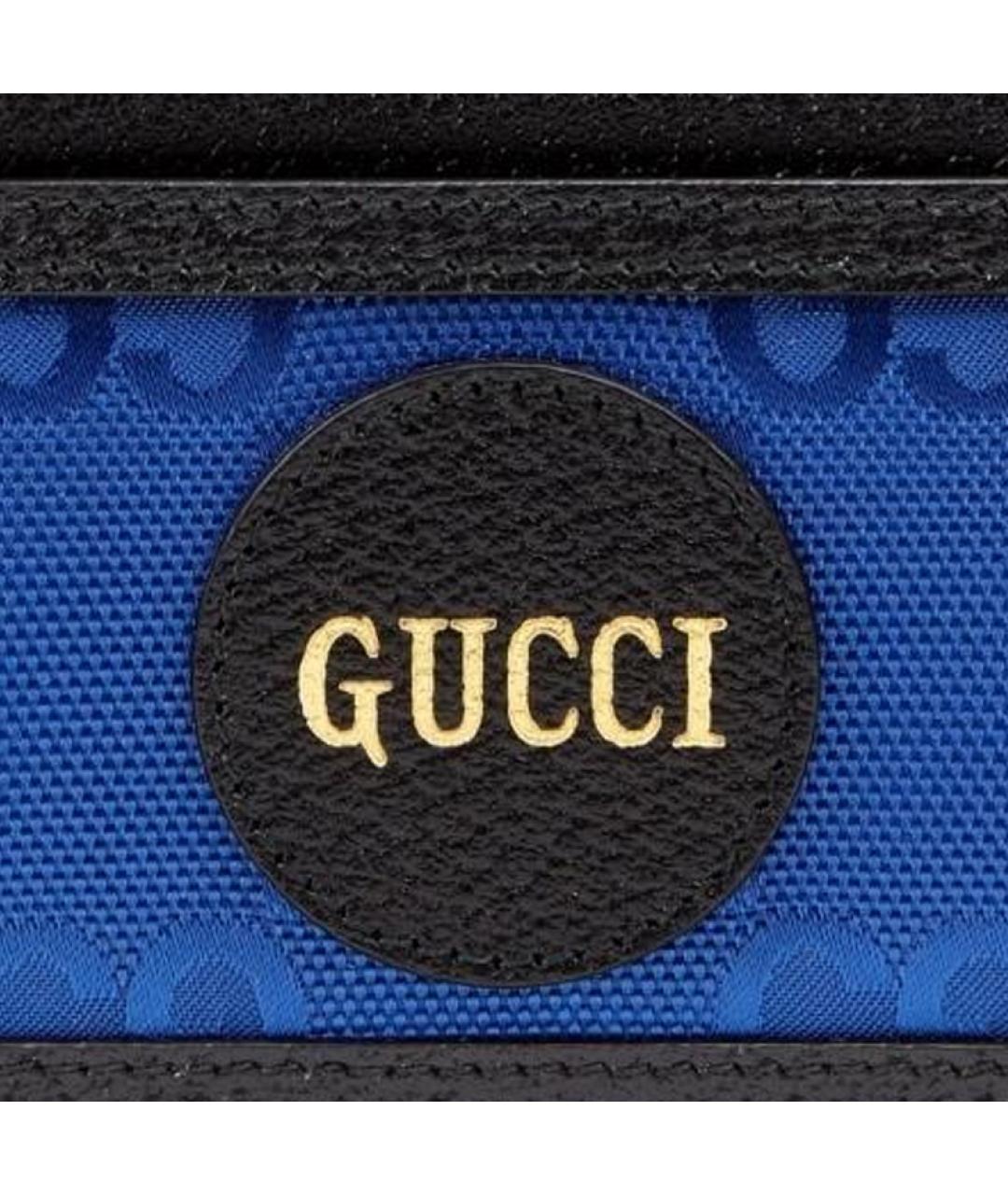 GUCCI Синий кожаный кардхолдер, фото 5