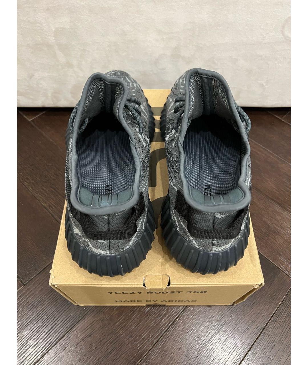 ADIDAS YEEZY Антрацитовые низкие кроссовки / кеды, фото 2