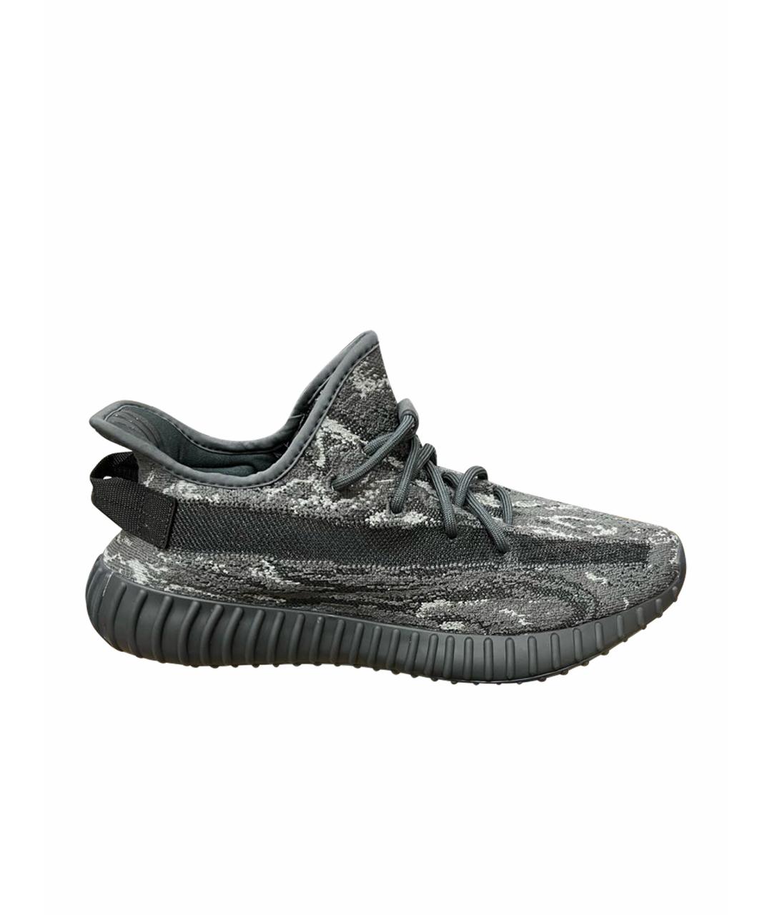 ADIDAS YEEZY Антрацитовые низкие кроссовки / кеды, фото 1