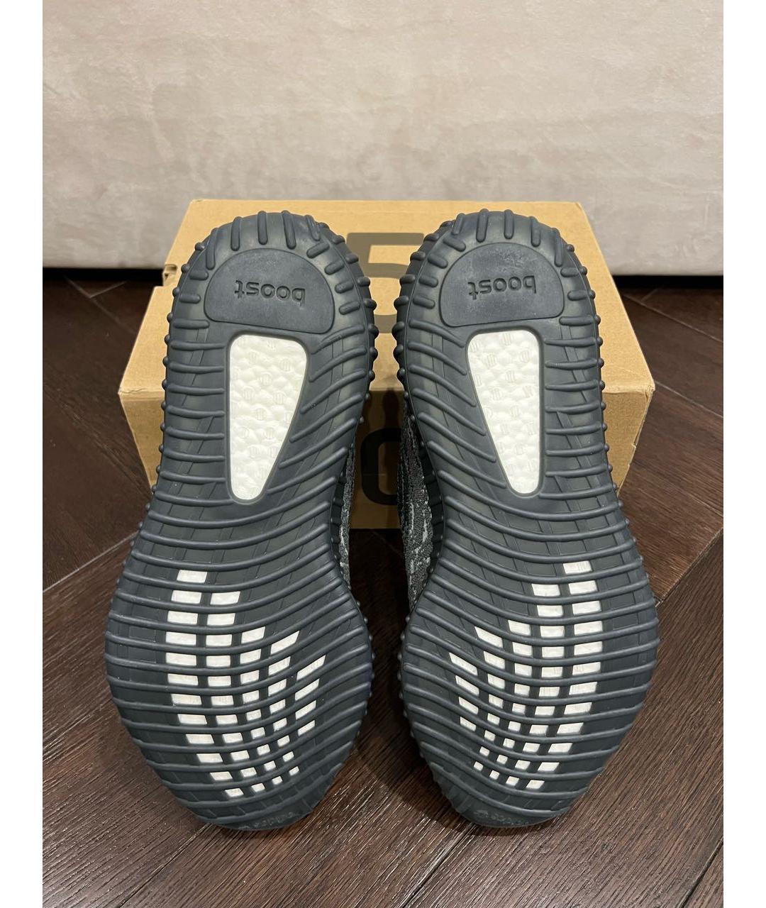 ADIDAS YEEZY Антрацитовые низкие кроссовки / кеды, фото 4