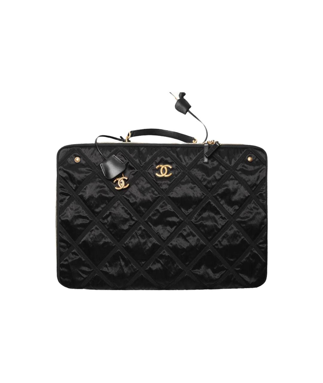 CHANEL Черная кожаная косметичка, фото 1