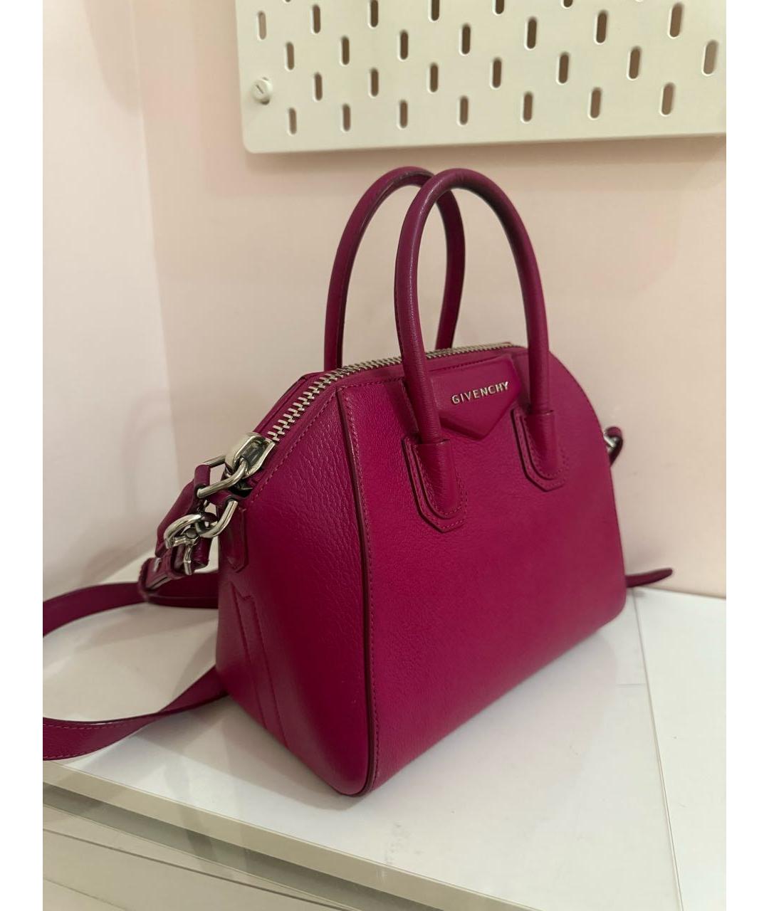 GIVENCHY Фуксия кожаная сумка тоут, фото 2