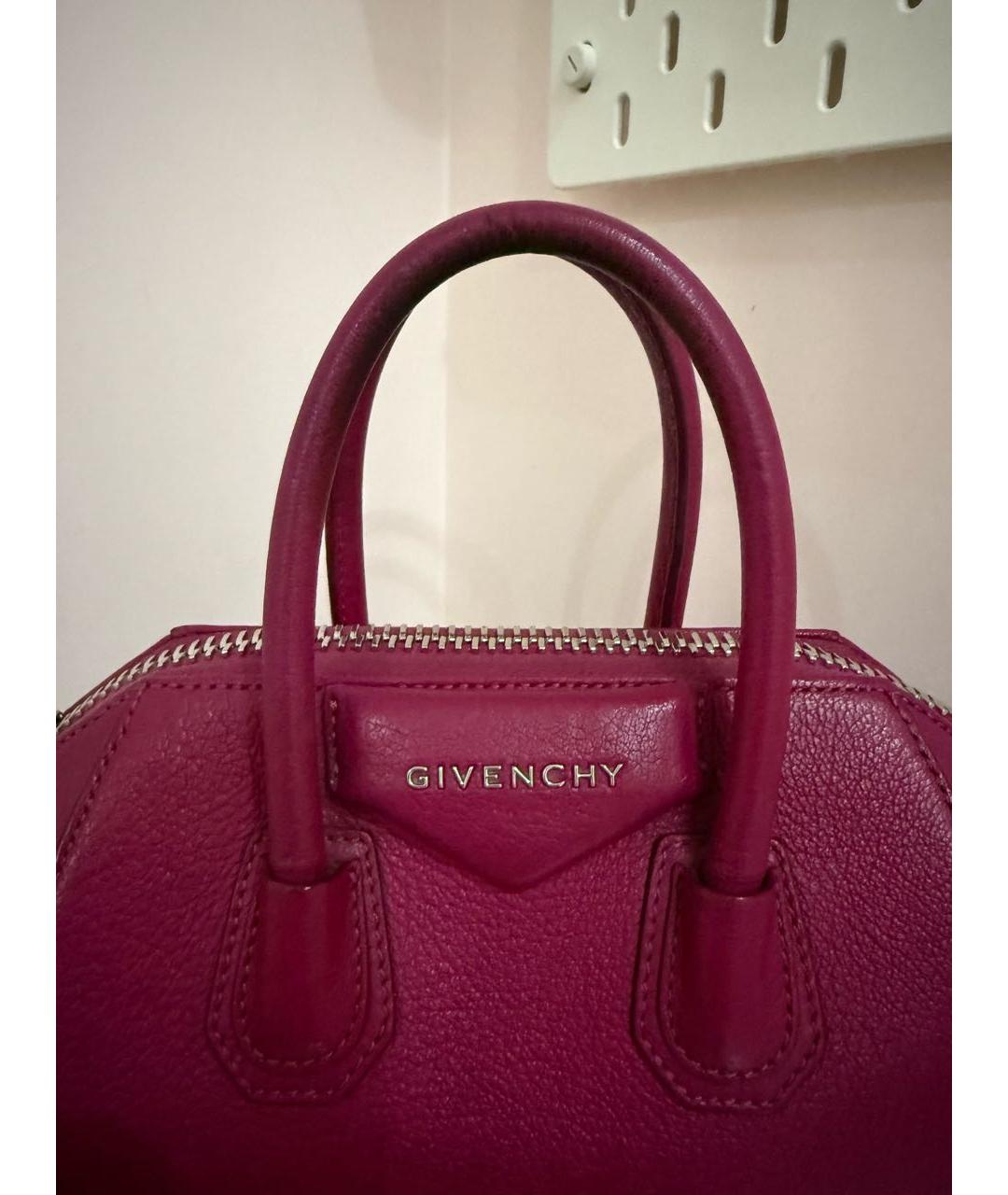 GIVENCHY Фуксия кожаная сумка тоут, фото 5