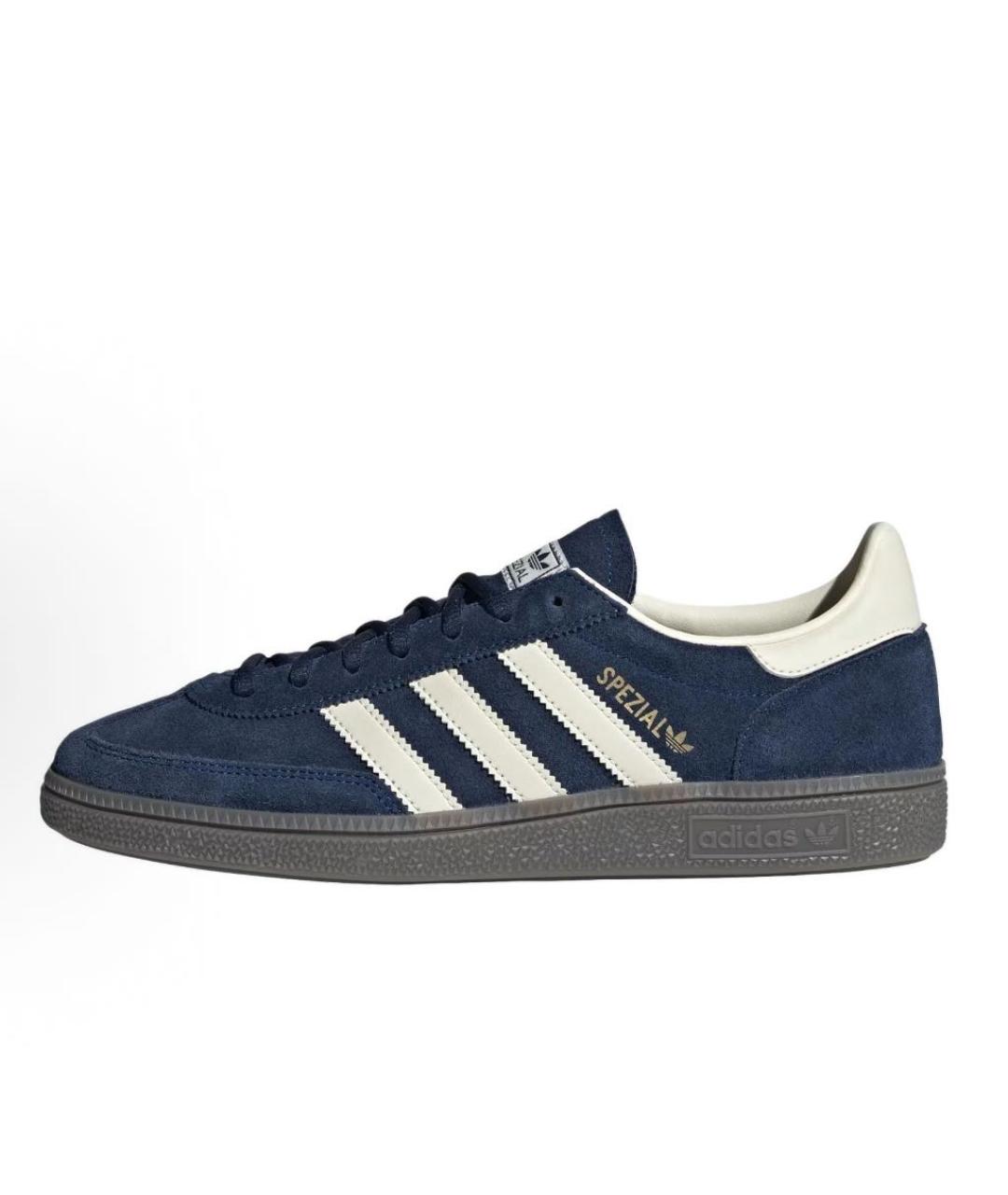 ADIDAS Темно-синие замшевые кроссовки, фото 4