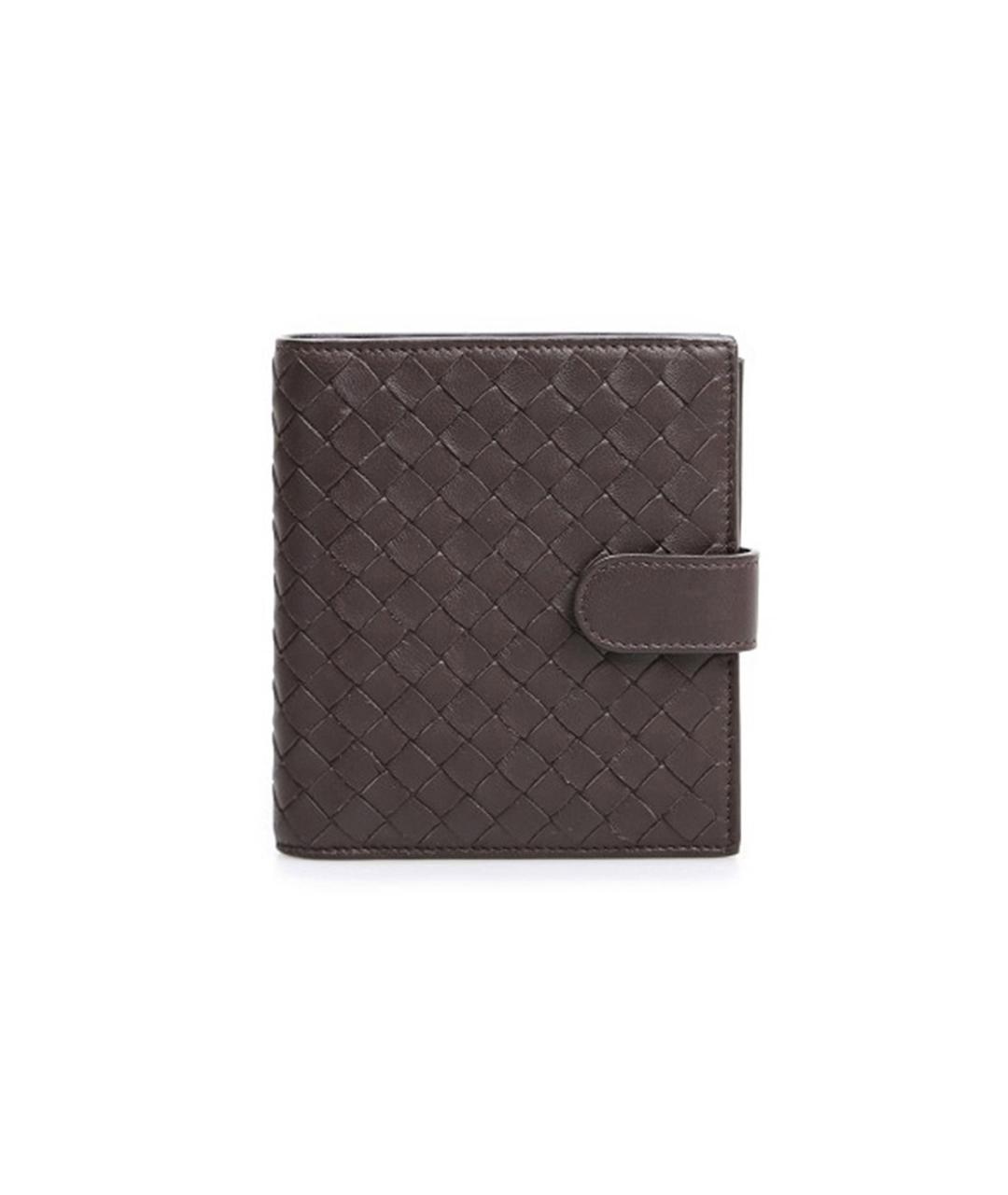 BOTTEGA VENETA Коричневый кожаный кошелек, фото 1