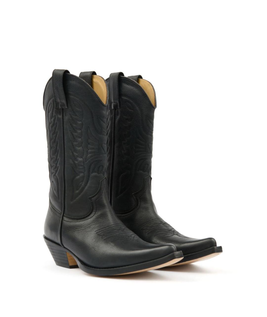 MM6 MAISON MARGIELA Черные кожаные полусапоги, фото 7