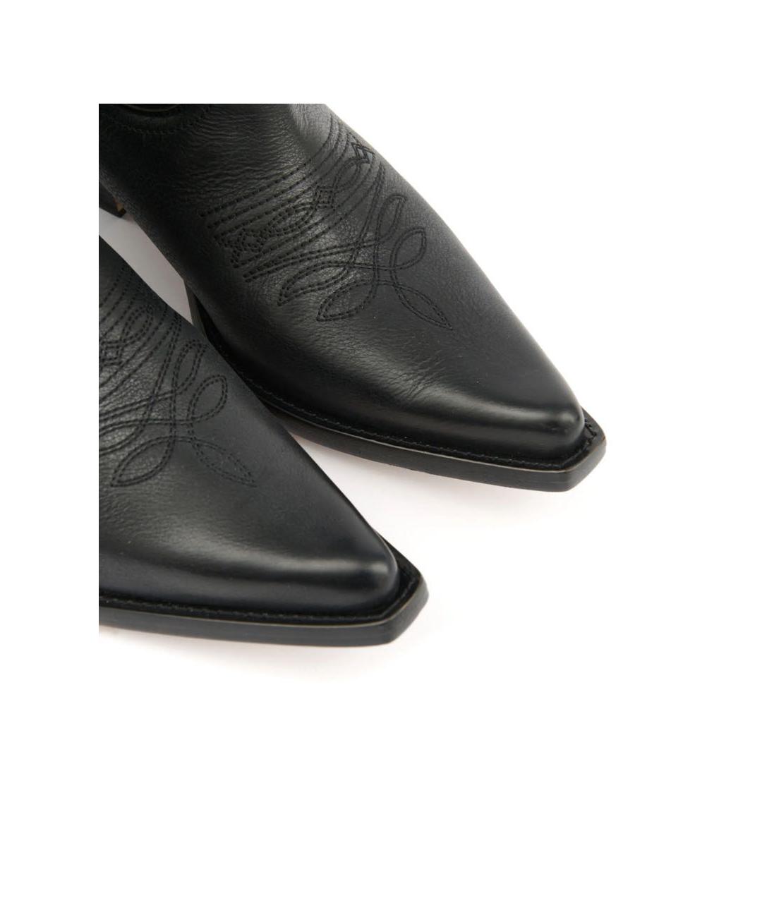 MM6 MAISON MARGIELA Черные кожаные полусапоги, фото 6